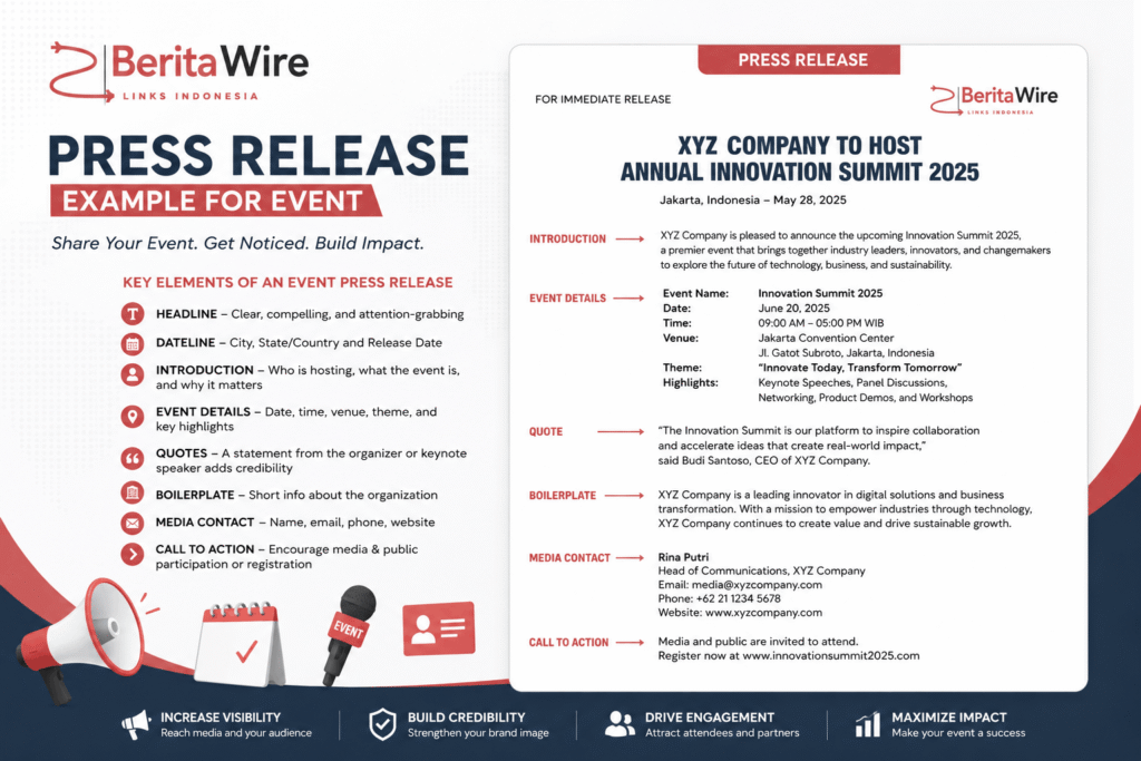 Press Release Example for Event